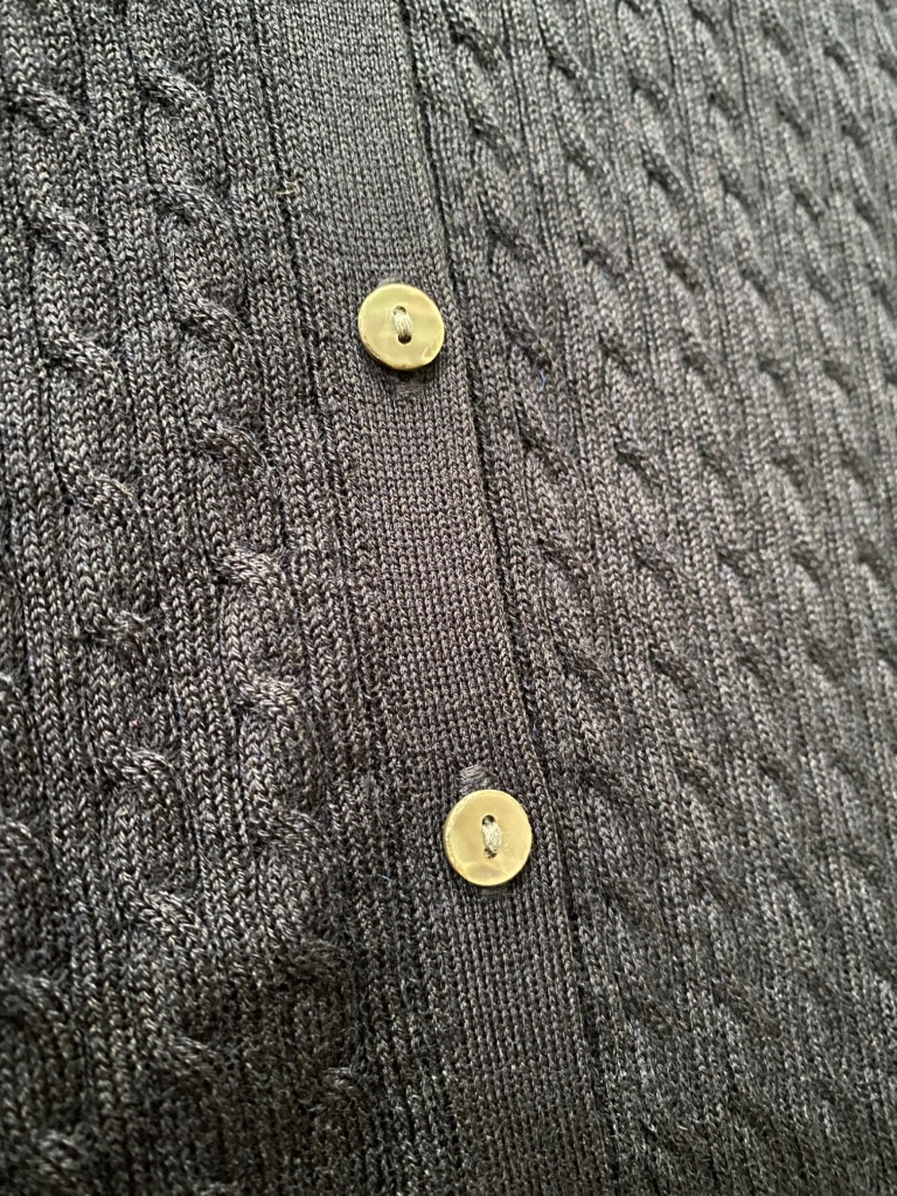 Brooks Brothers Women's Silk Cashmere Cable Knit Cardigan in Navy Size Small - Picture 5 of 10